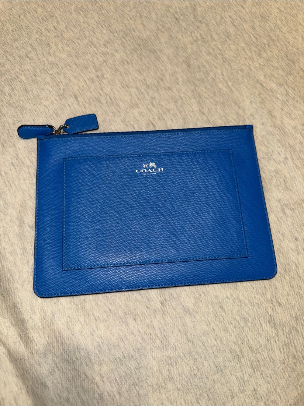 Coach Blue Leather Travel Pouch